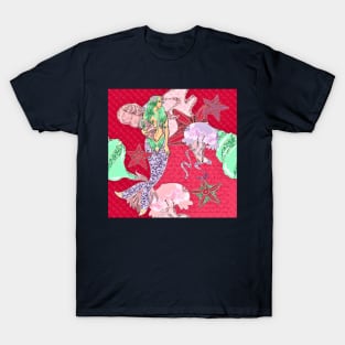 Bold Mermaid Collage T-Shirt